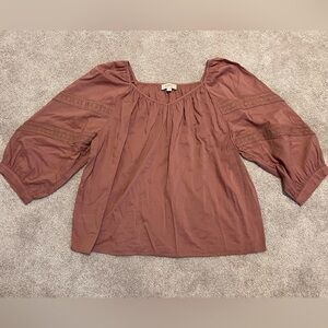 ⭐️5/$25⭐️ Loft Mauve Balloon Sleeve Blouse Top